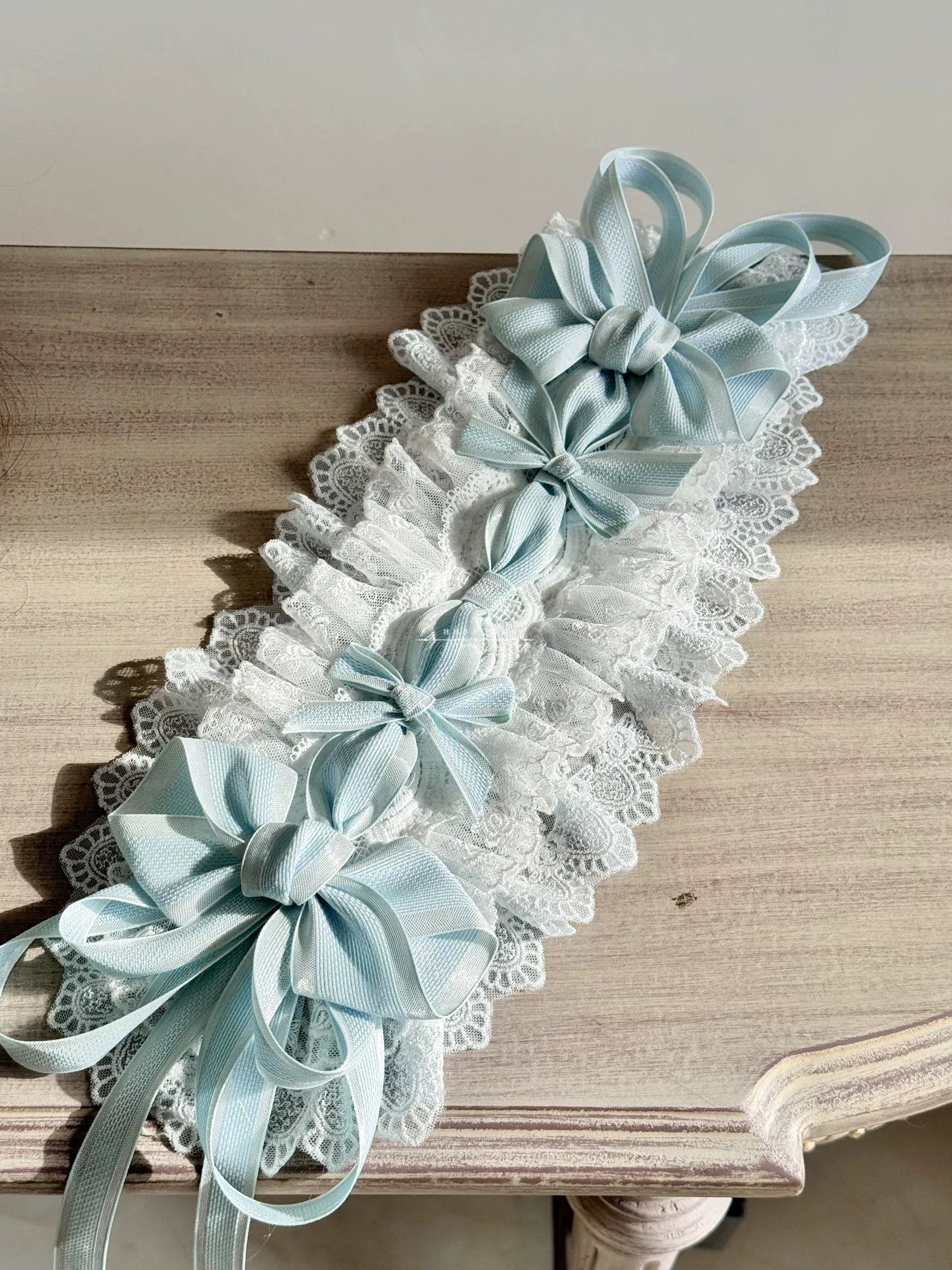 Wedding Sweet Lolita Accessories, Dramatic Bows Blue Hairband