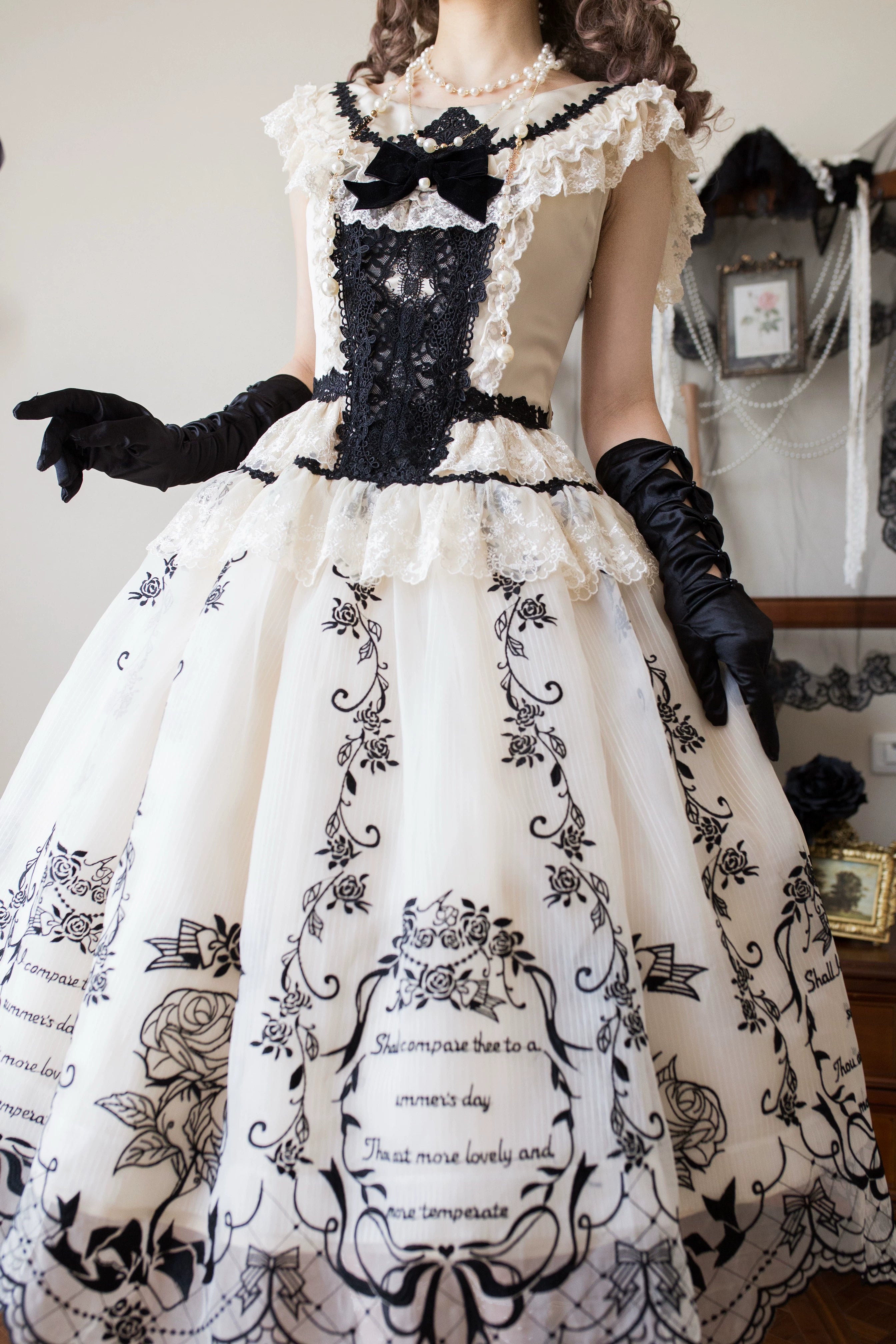 AuroraBorealis - Moonshadow - Gorgeous Wedding Lolita Dress Set Embroidered JSK SK and Bodice 41640:708806