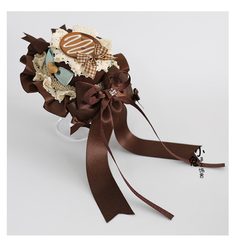 Xiaogui - Sweet Lolita Headband and Top Hat with Candy Details