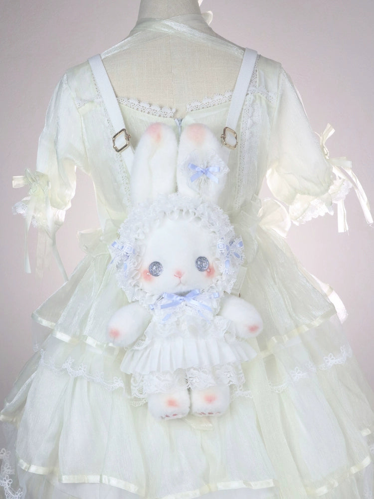 Bear Star - Posable Plush Bunny Lolita Bag, Detachable Pearl Chains