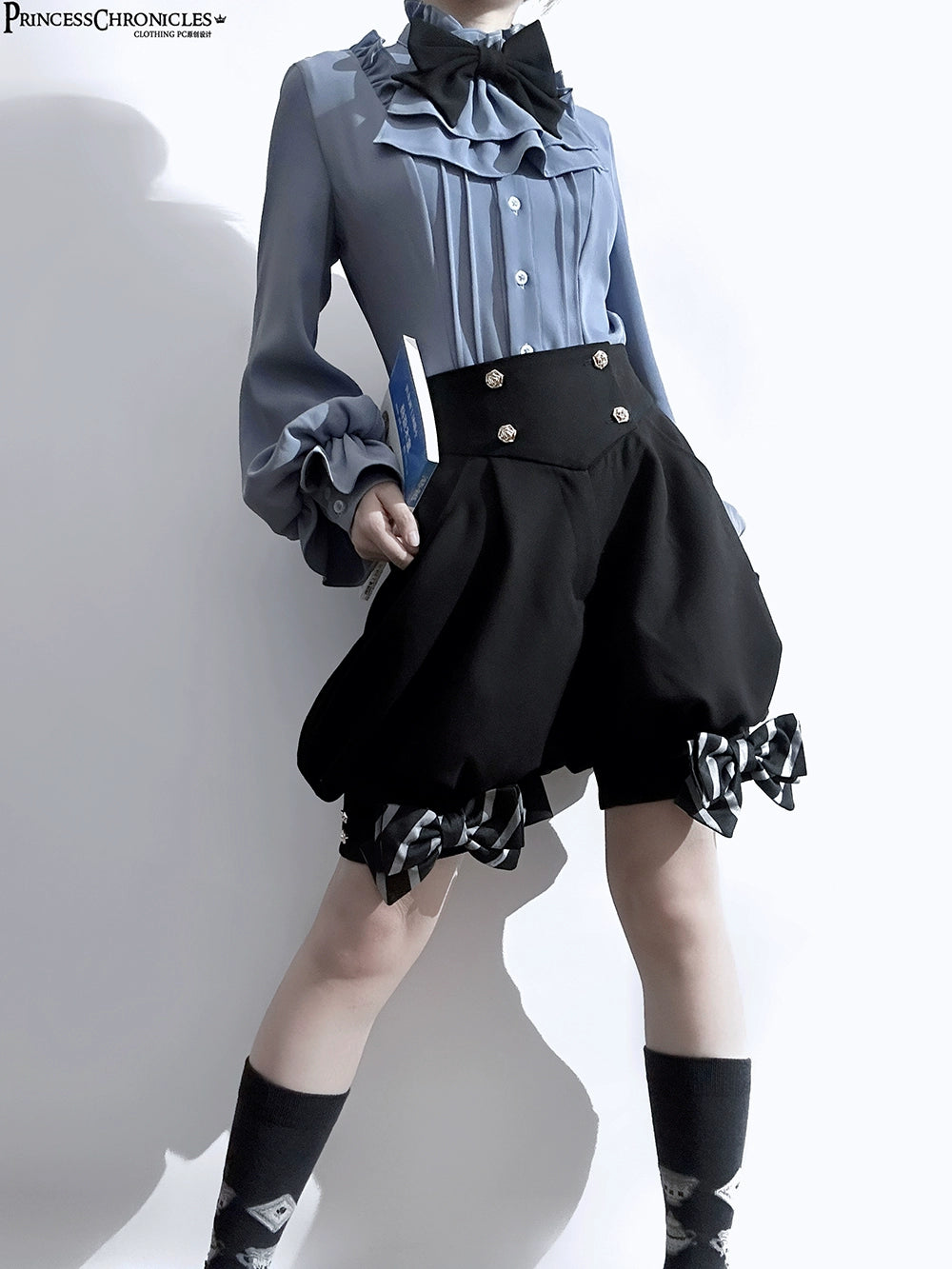Princess Chronicles - Narrative Rule - Ouji Lolita Prince Shorts Set Long Vest