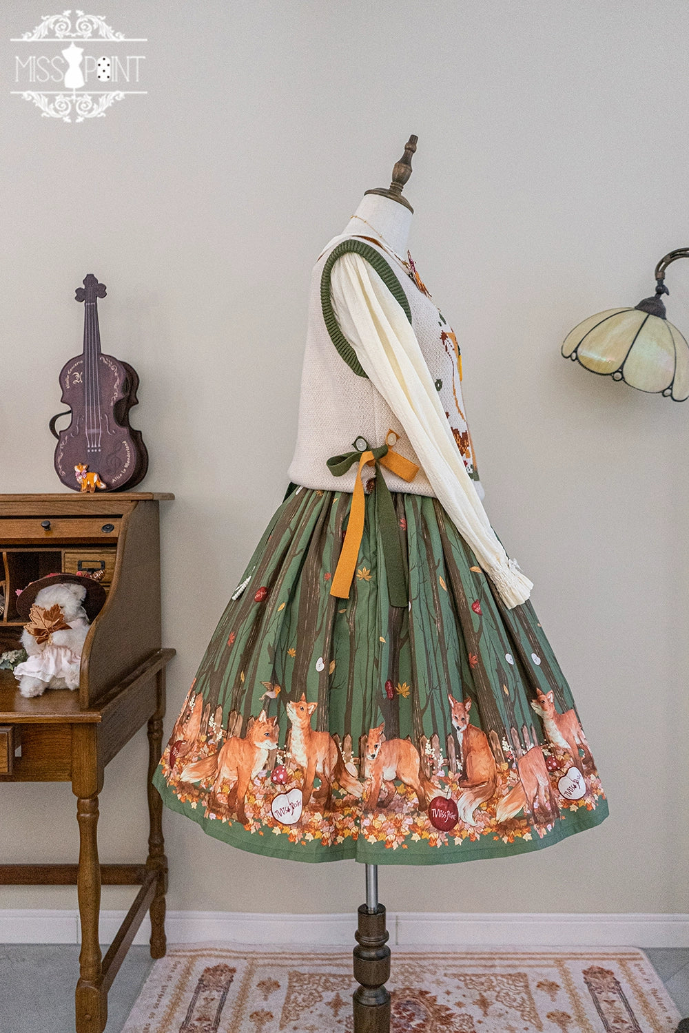 Miss Point~Fat Fox in the Forest~Elegant Lolita Skirt Detachable Chest Guard SK 37582:562252