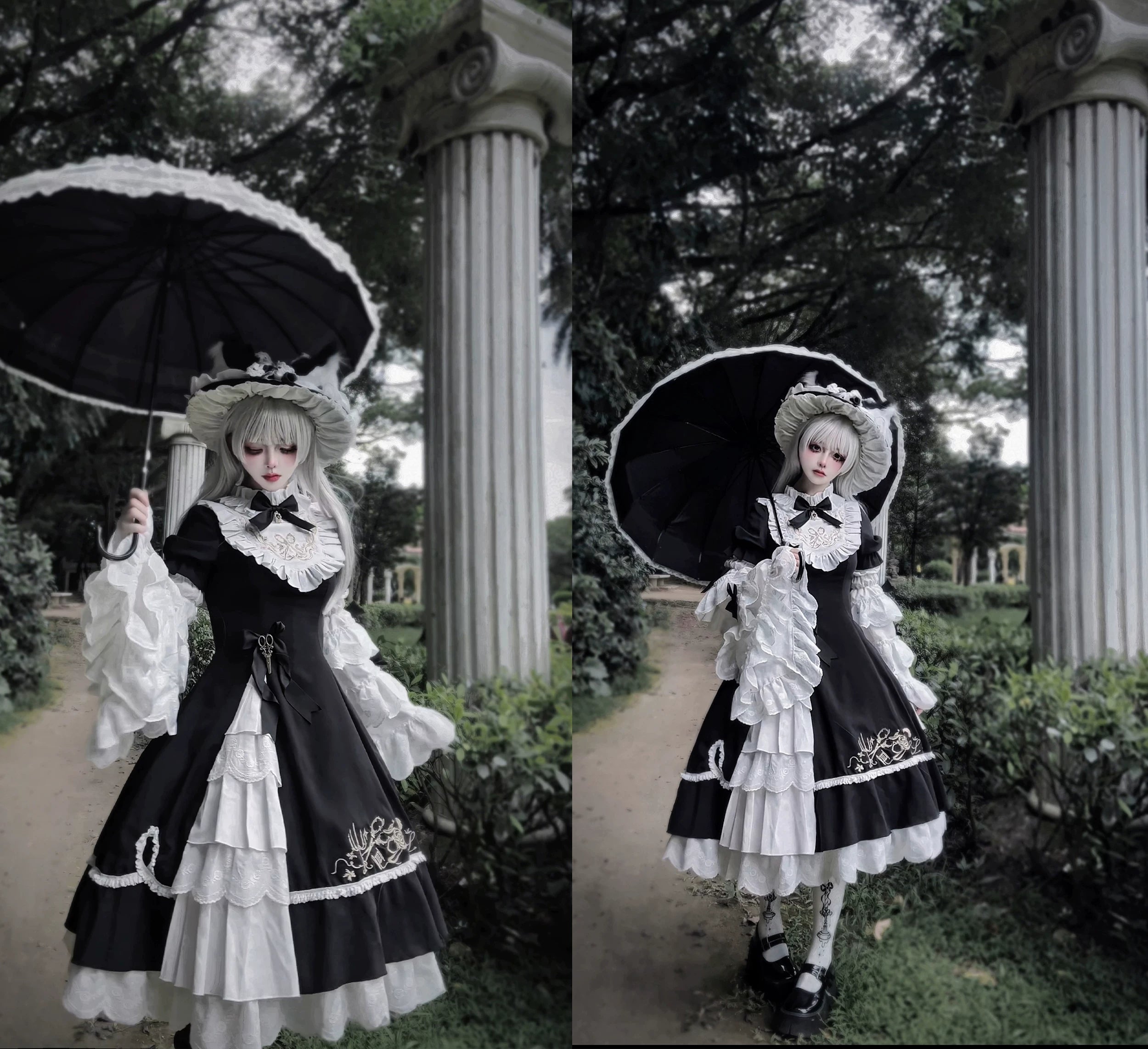 Sewing Magic Cat - Classic Lolita Six-Panel OP Dress with Embroidery