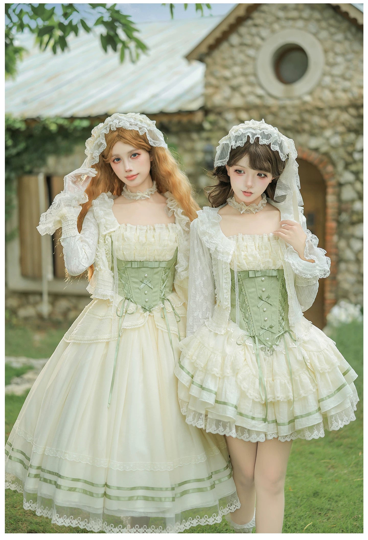 Unfailing - Classic Lolita Bow Jacquard Corset JSK Dress 45632:856665