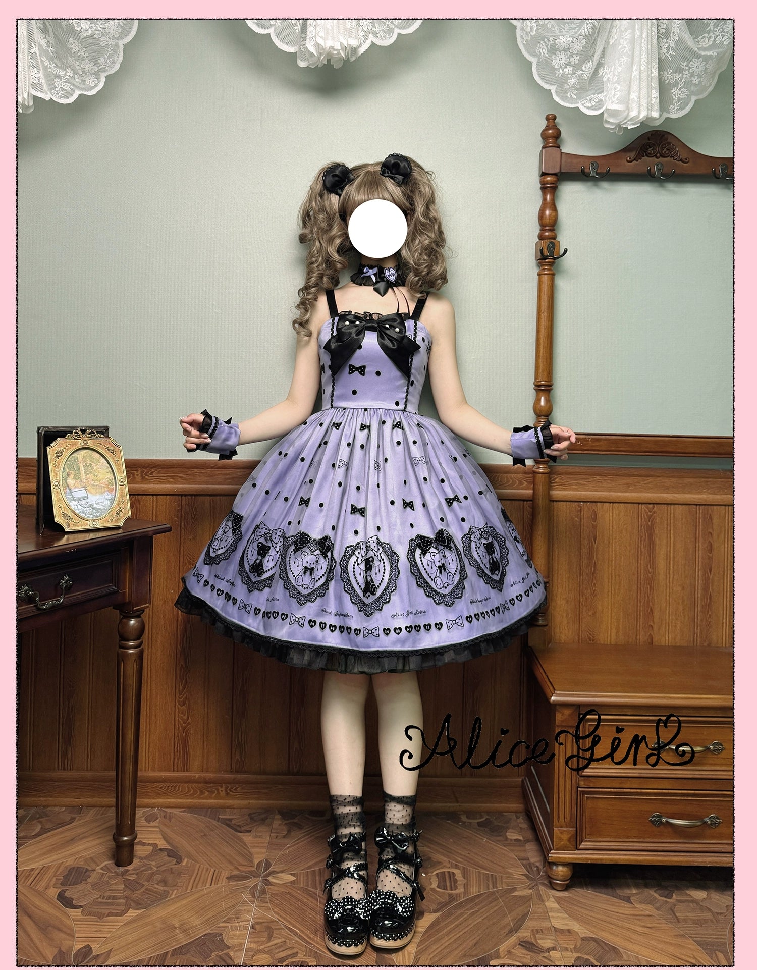 Alice Girl - Brown Sugar Bear - Printed Sweet Lolita Dress, Multiple Styles 43697:783249