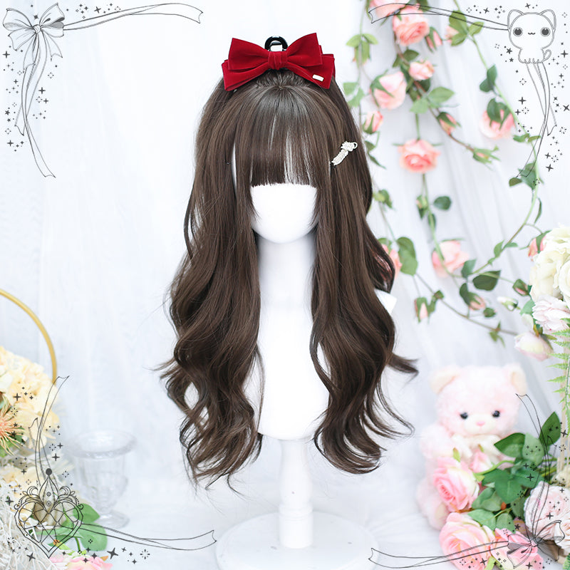 Dalao - Natural Lolita Wig Gentle Long Curly Hair 6077 Cold Brown
