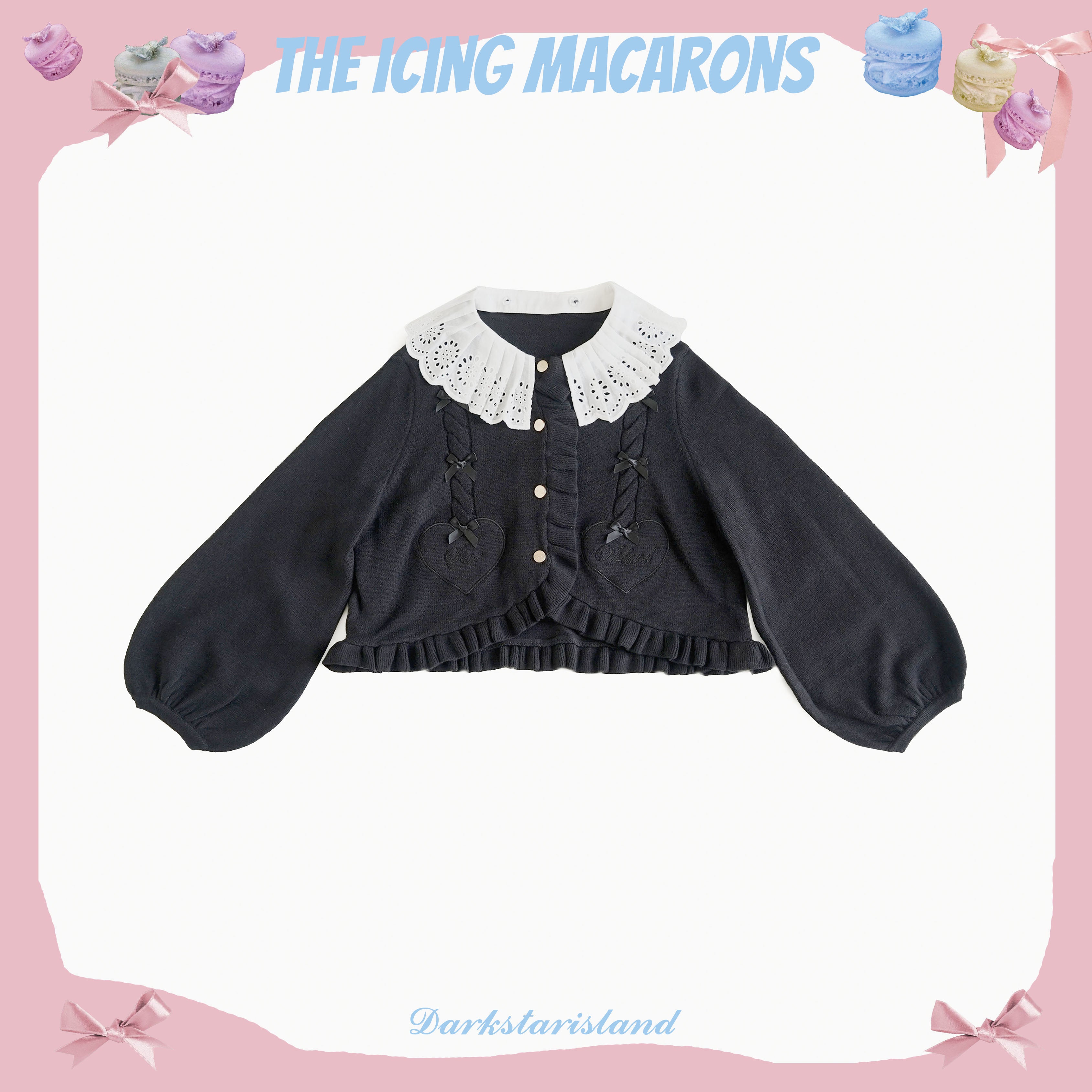 (BFM)Dark Star Island~Sugar Frost~Sweet Lolita Cardigan Knit Embroidered Sweater 34274:449372