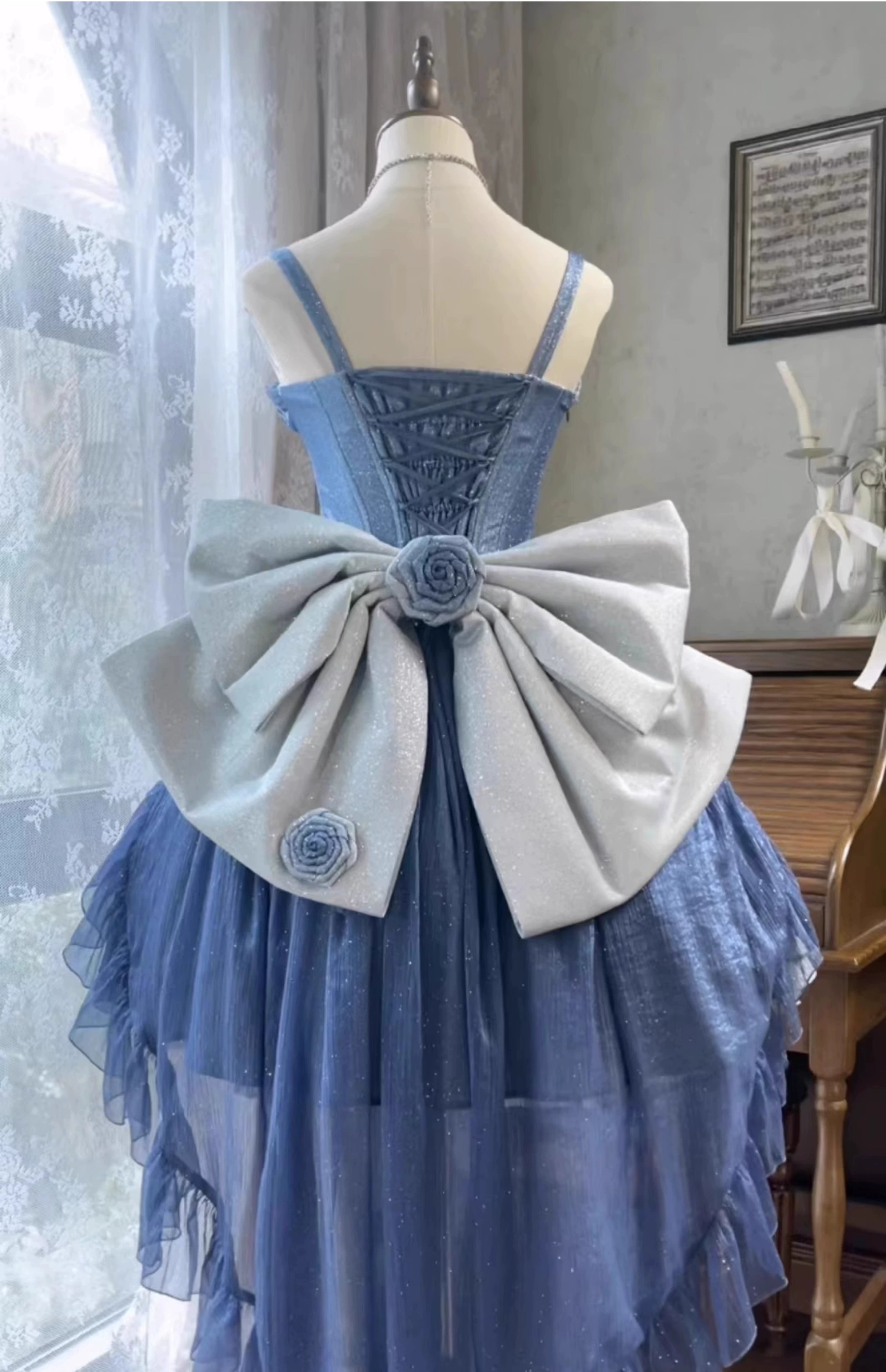 Nectarine White Tea - Captivating Starry - Wedding Lolita Dress Elegant Bridal JSK 37764:566900