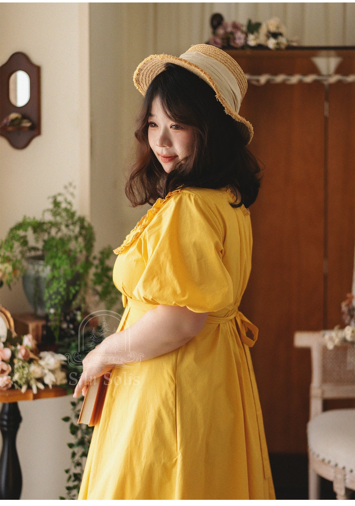Morning Forest - Cotton Empire Waist OP Dress with Built-in Bra Pads