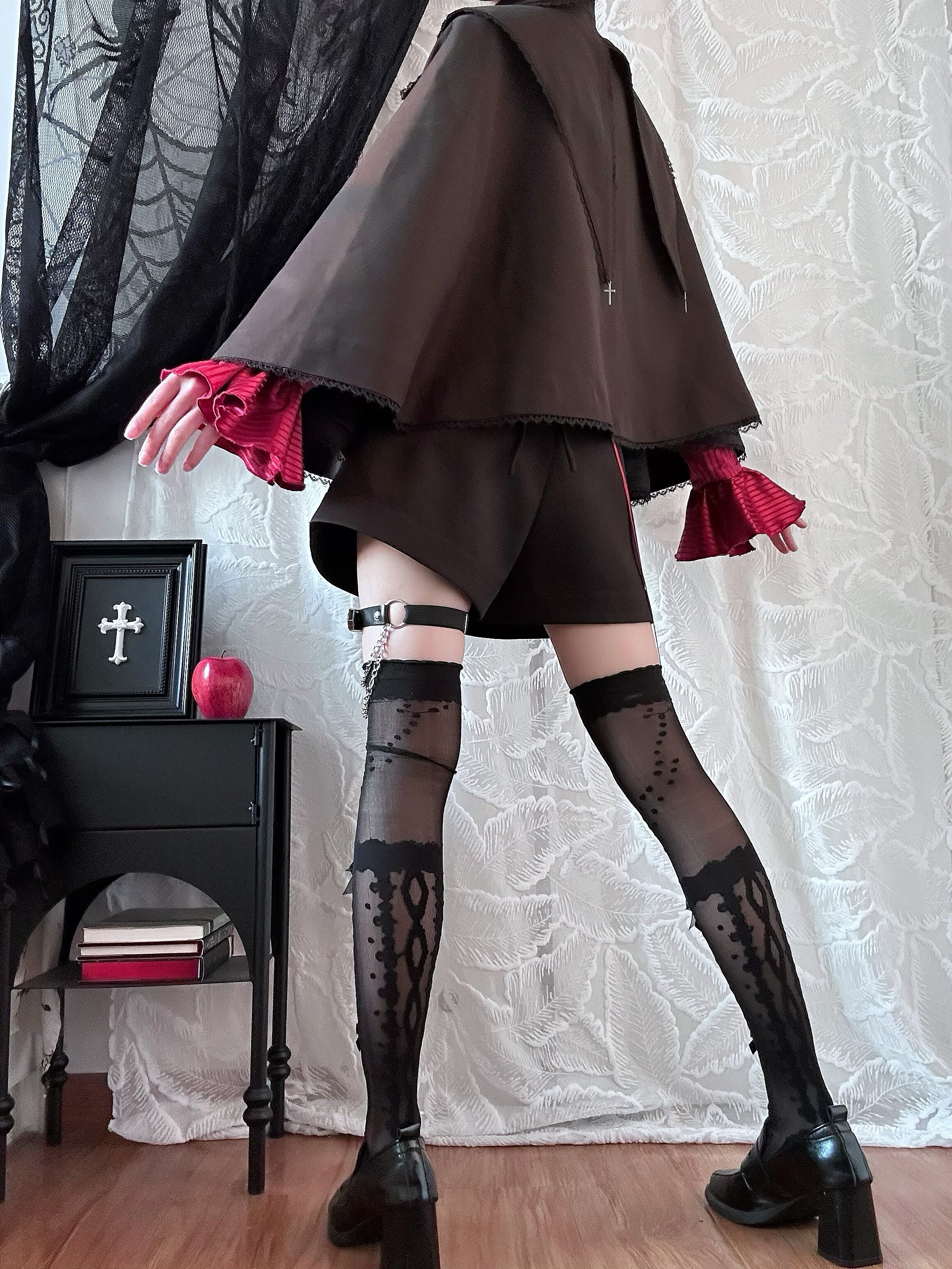 Ouji Lolita Cape Coat, Detachable False Collar 44549:812721
