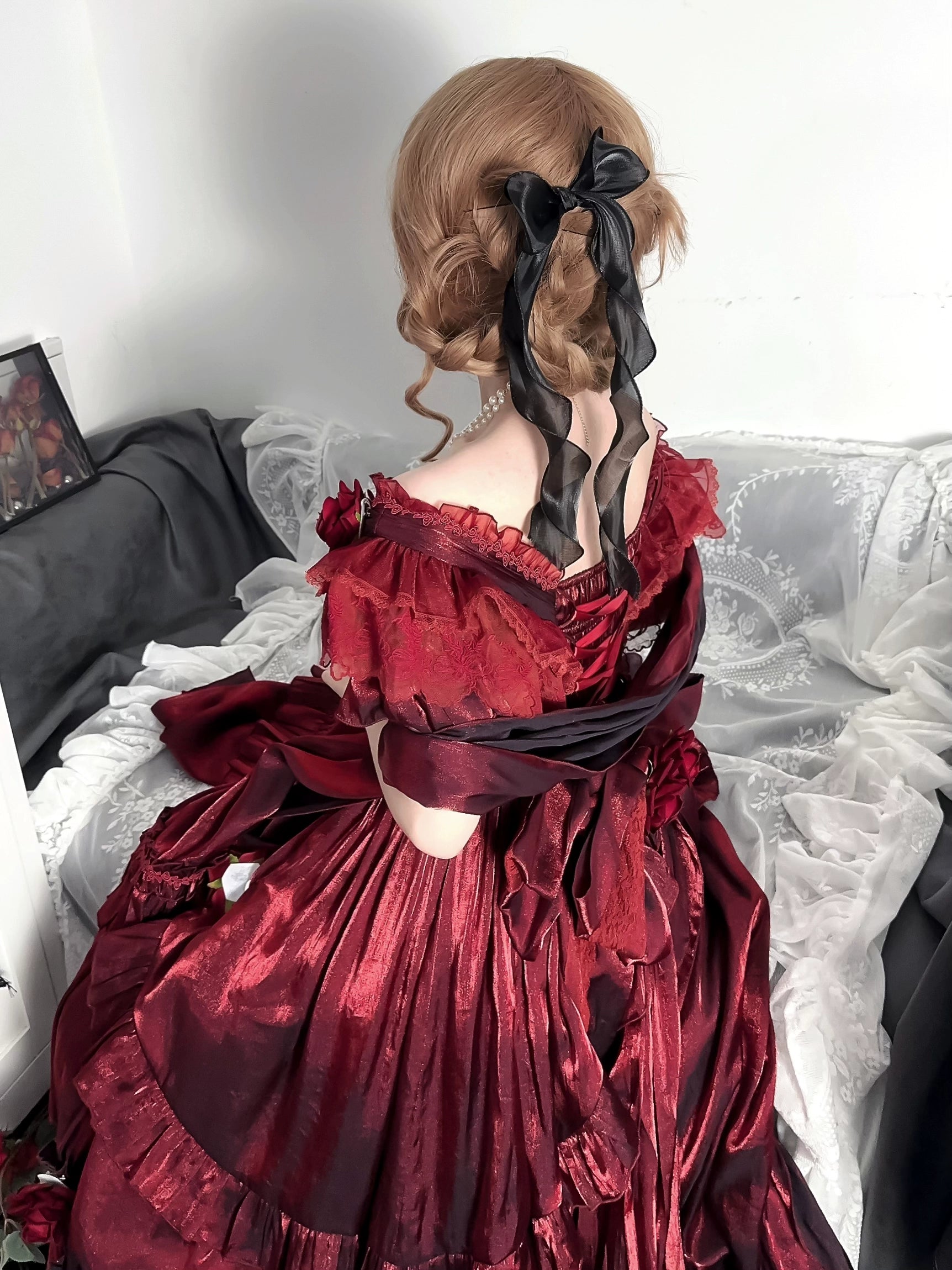 Meowing and fruity - Tana Manor - Classic Lolita Accessories Sleeves Trailing Shawls