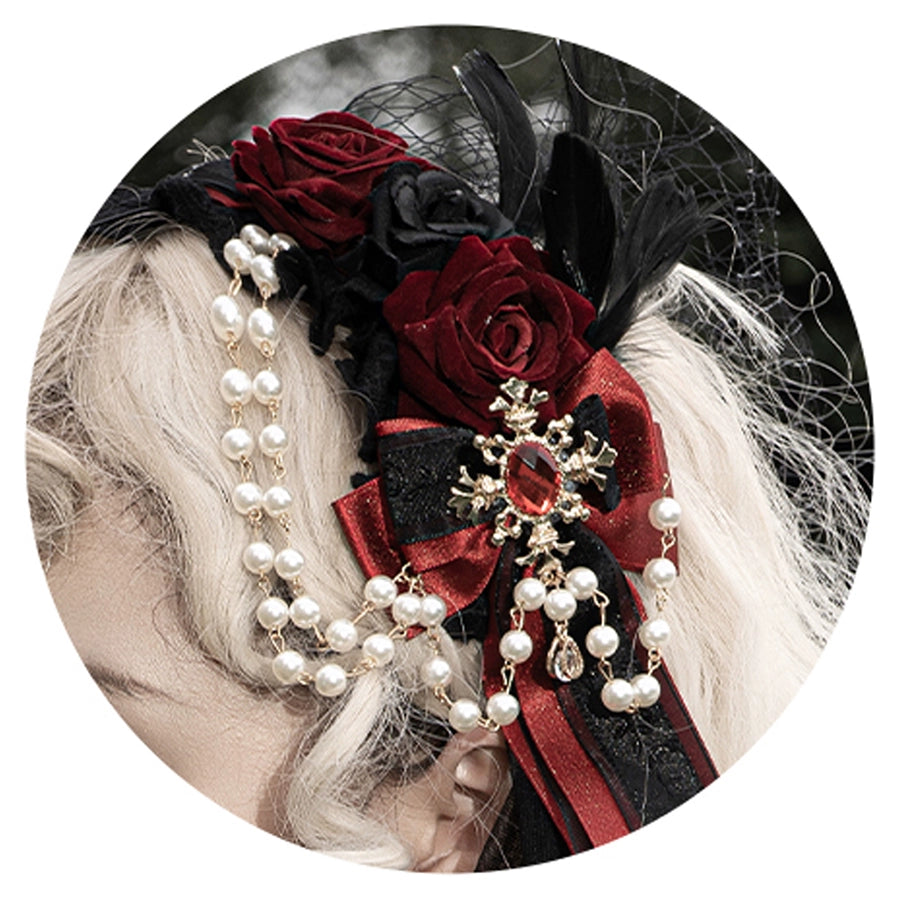 Luna Planetarium - Evil Fang - Gothic Lolita Accessories Brooch Necktie Clip KC Hat Red-KC