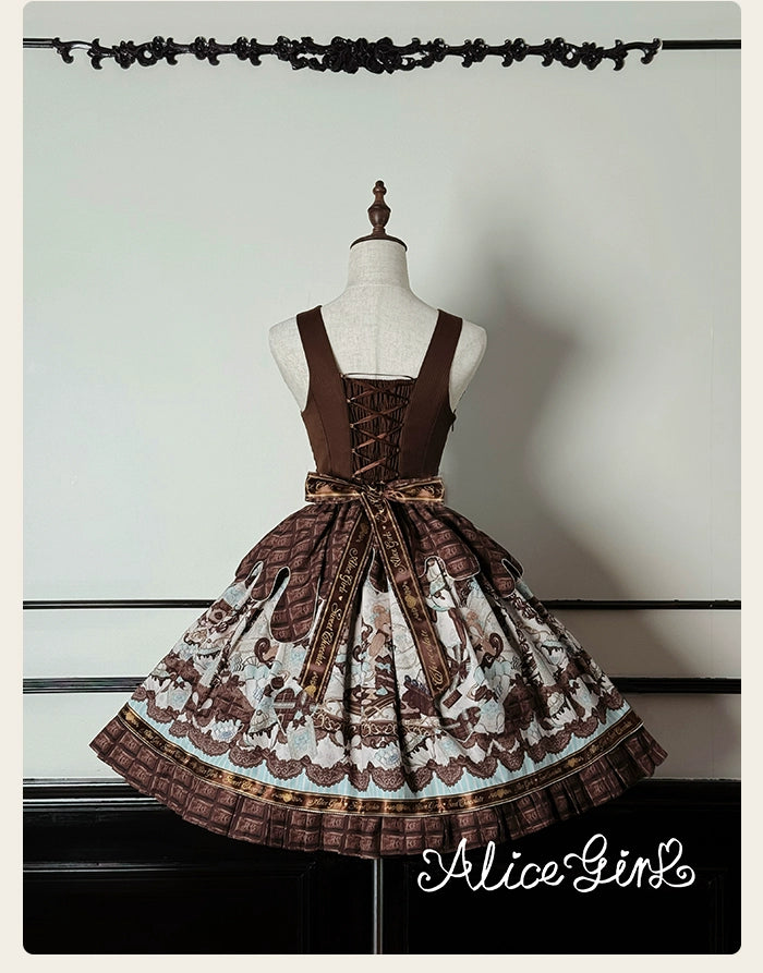 Alice Girl - Bear Chocolate Bar - Kawaii Lolita JSK & Salopette Dress 43851:787069
