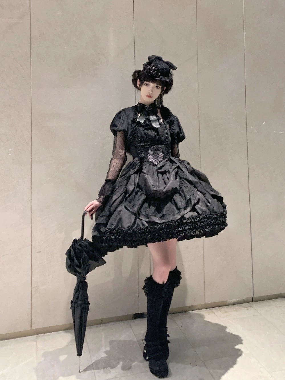 Moon River - Moonlit Spider - Gothic Lolita SK & JSK Dress Outfit Set 44232:799708