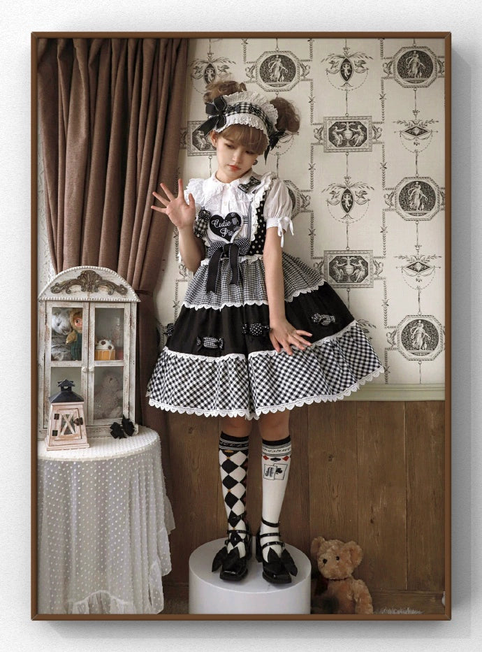 Yukines Box~Daily Lolita Cotton Asymmetric Print Socks 22174:324182