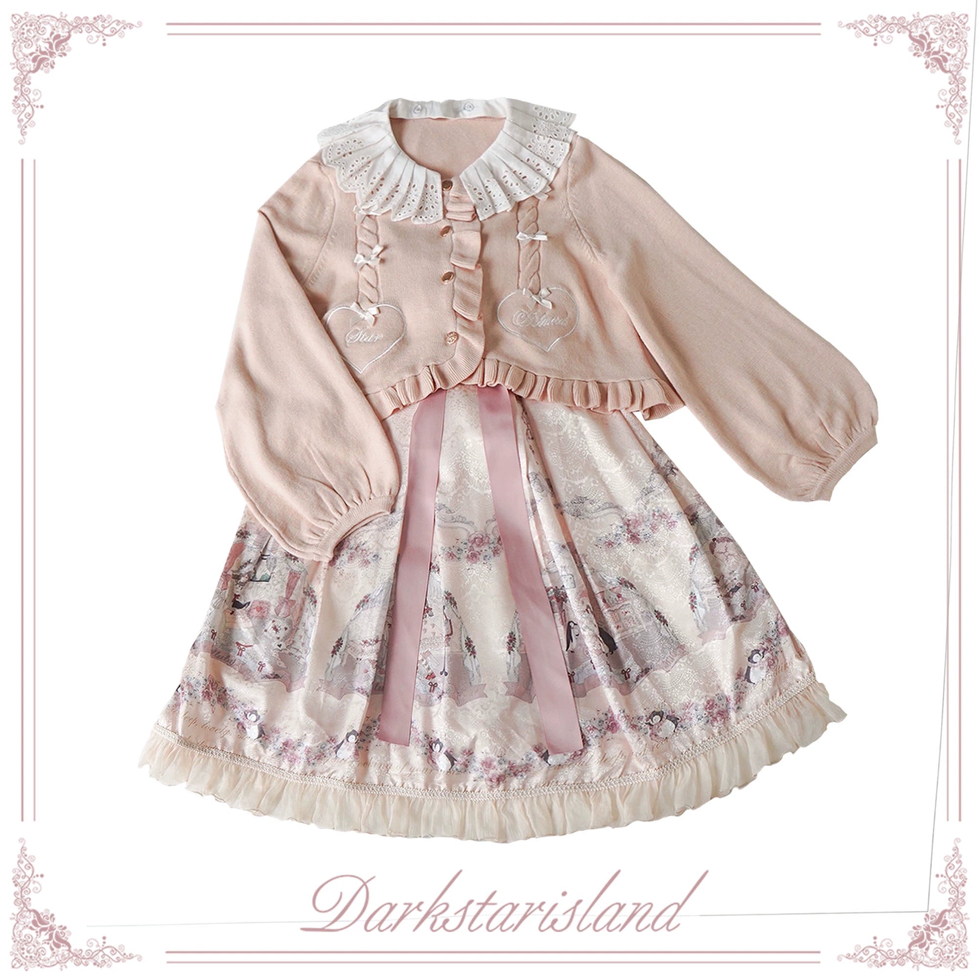 (BFM)Dark Star Island~Sugar Frost~Sweet Lolita Cardigan Knit Embroidered Sweater 34274:449510