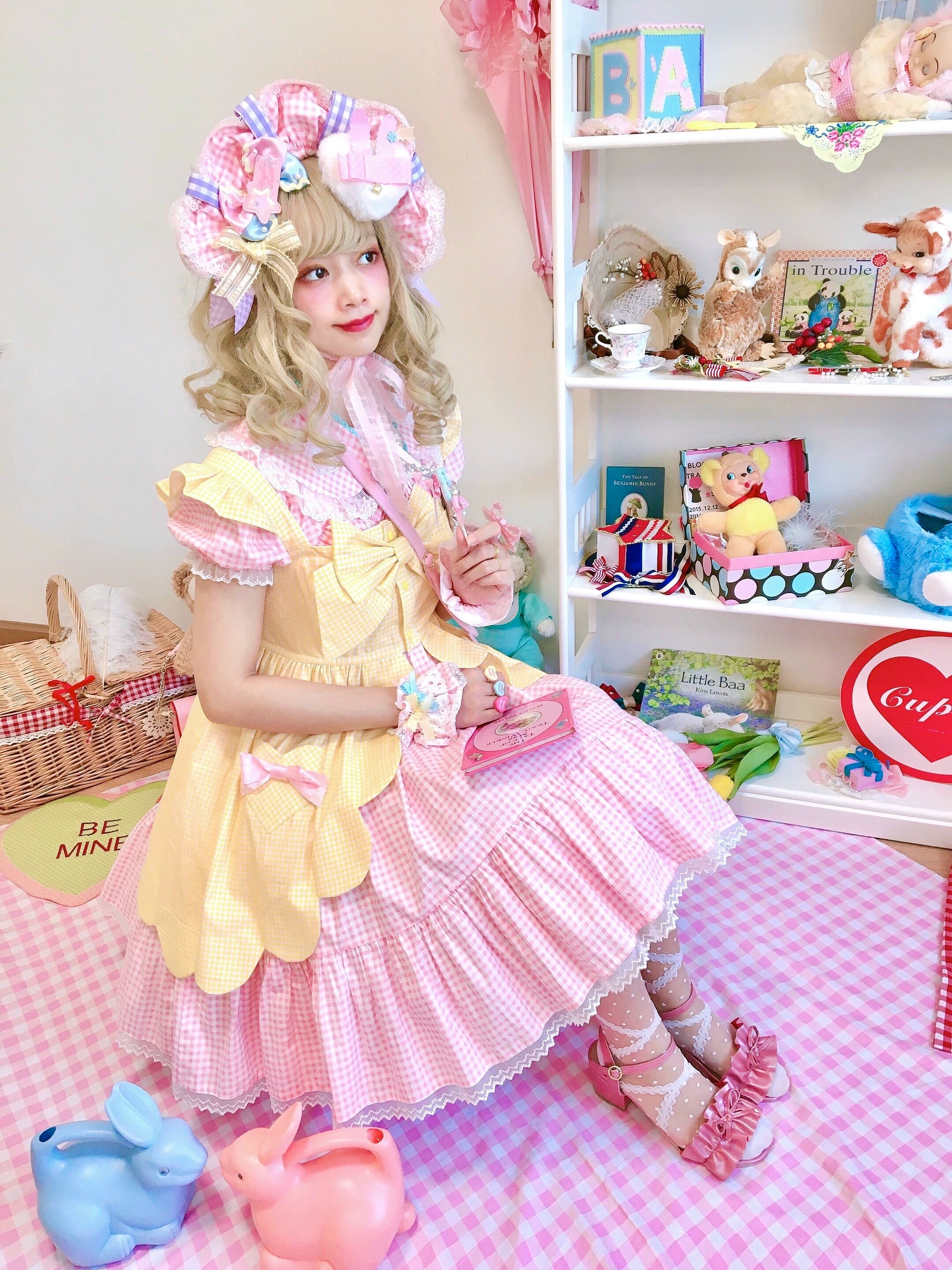 (BFM)Fluff Mollie~Bean Breakfast~Sweet Lolita Overskirt Daily Daily Petaled Skirt 33148:407508