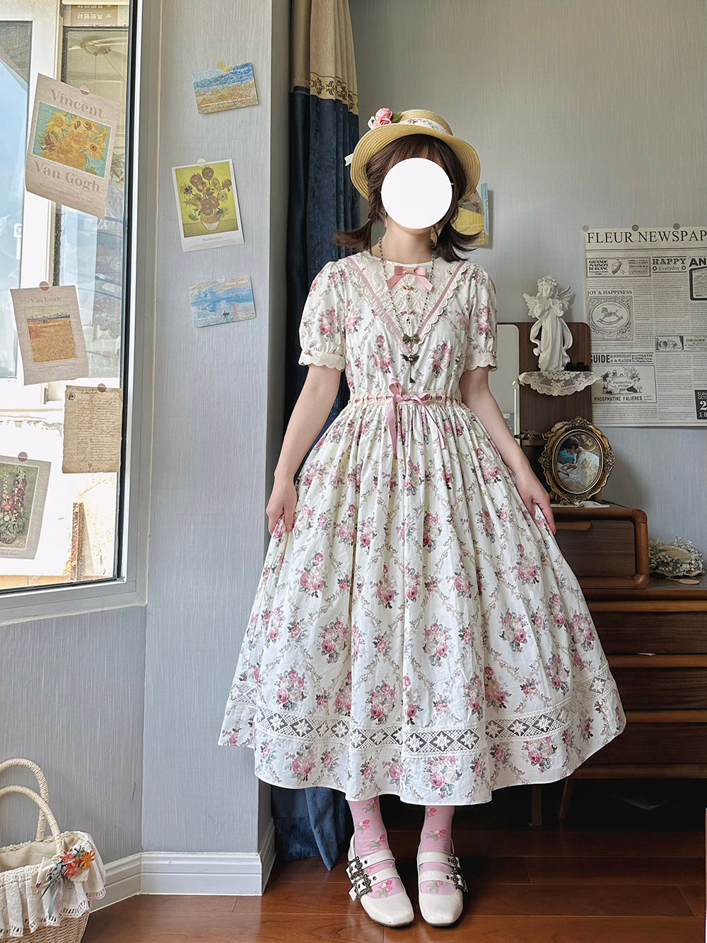 (Buyforme)Miss Point~Happy Summer Elegant Lolita Floral OP Dress 17704:244690