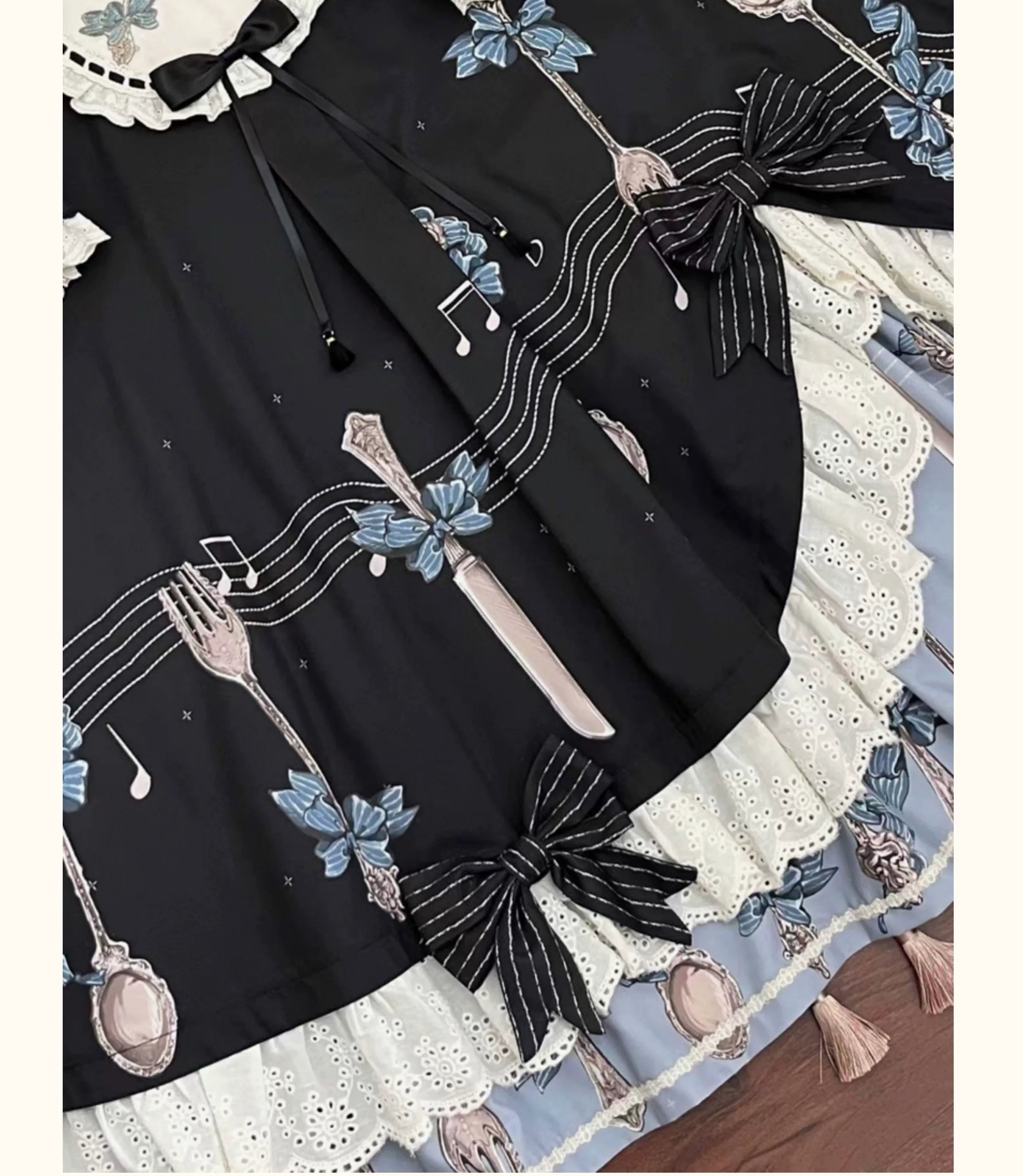 Witch's Banquet - Printed Doll-like Sweet Lolita OP, Apron-like Front 44634:816905