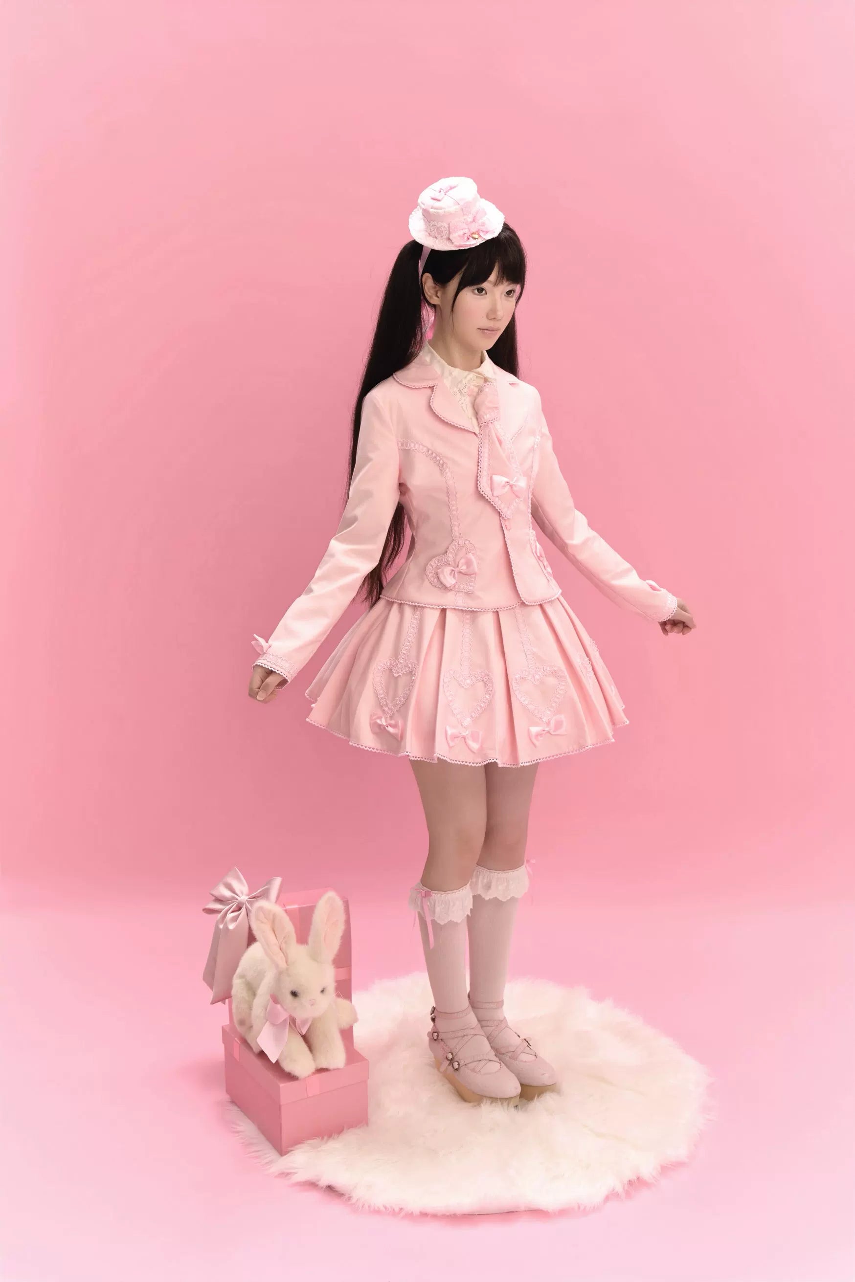 Promise After Class - Old School Lolita Fitted Blazer & Pleated Skirt Set