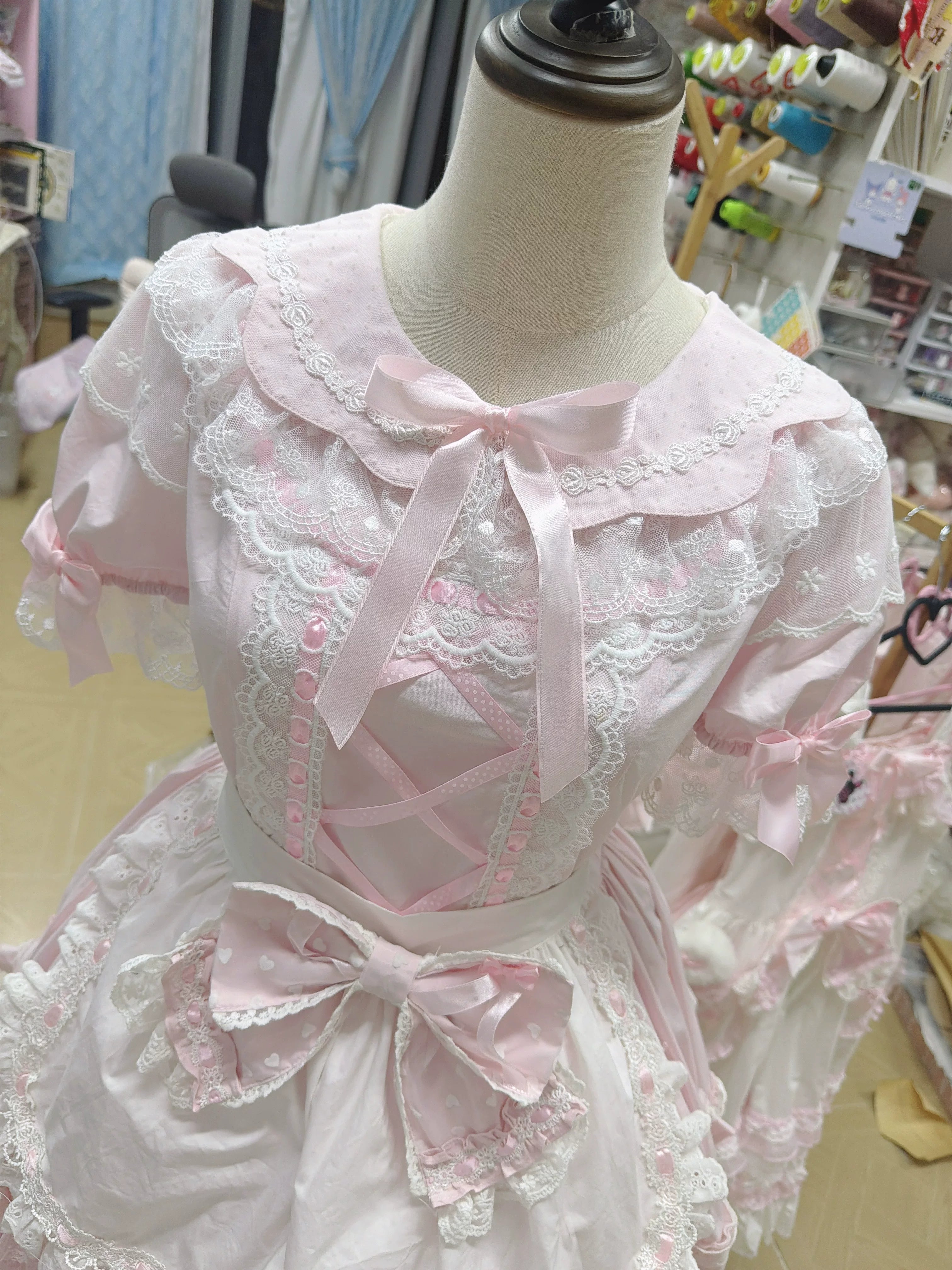 Petal Pastry Chef - Old School Lolita OP Dress with Back Rabbit Ear