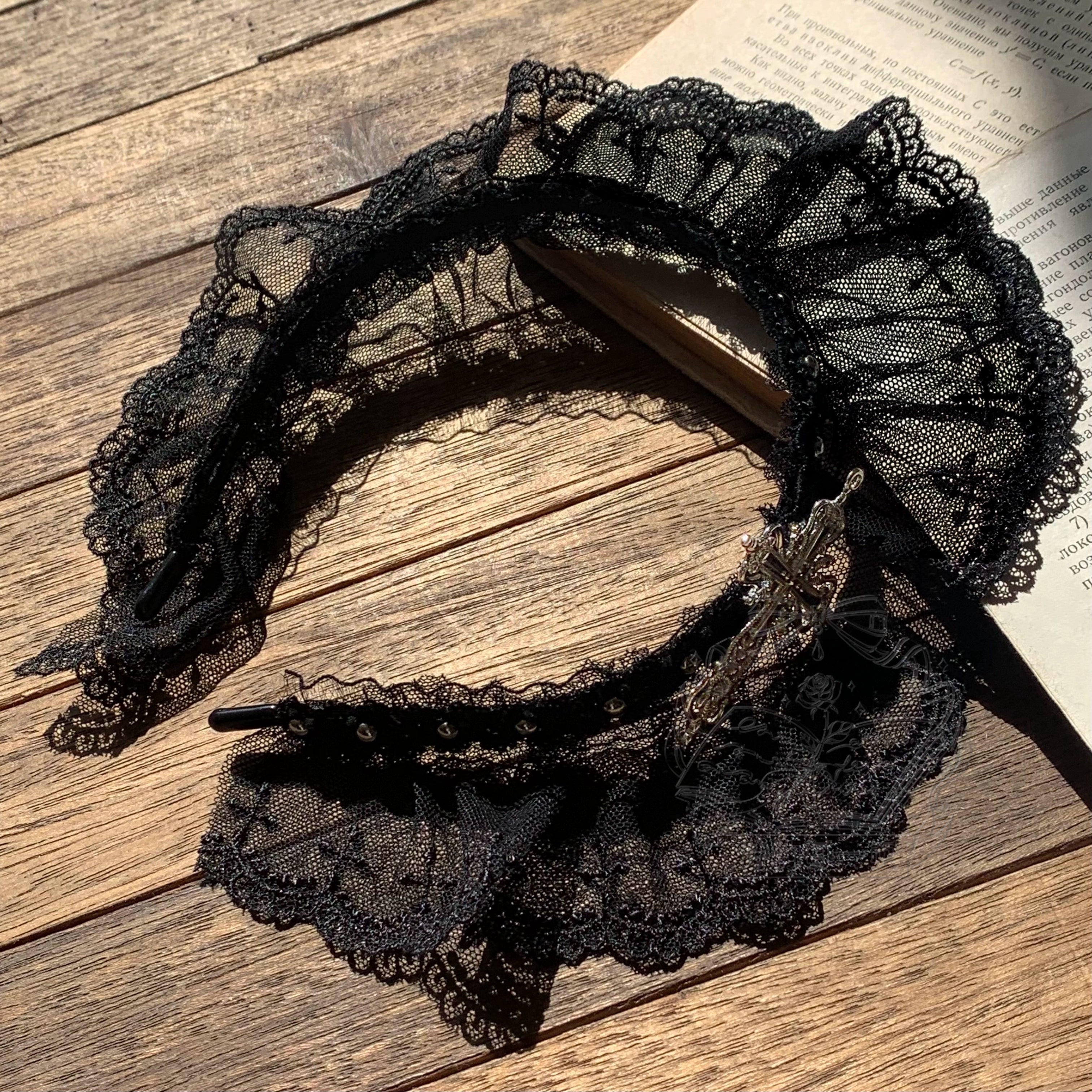 Cross Craft - Ten-Panel Cut Gothic Lolita OP, Embroidered Crosses 44402:806571