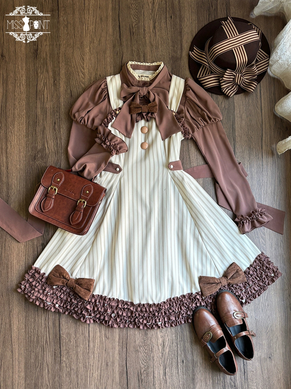 Miss Point - Classic Lolita JSK Customized Stripe Lolita Dress (2XL L M S XL XS) 40842:680852