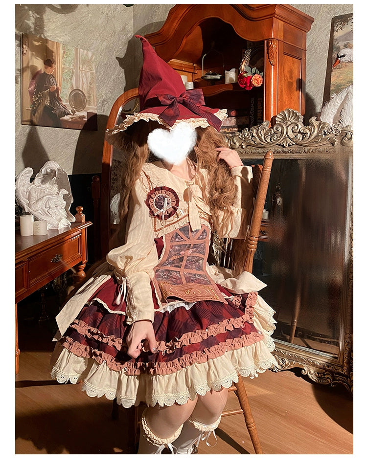 Sweetheart Vending Machine~Magic Grocery Store~Sweet Lolita Salopette Dress and Accessory Set 34736:492820