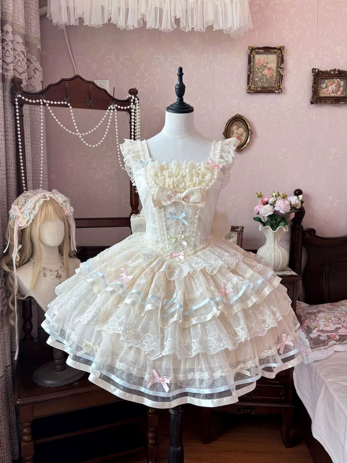 Butterfly Ballet - Sweet Lolita JSK Dress, Layered Tulle Hem