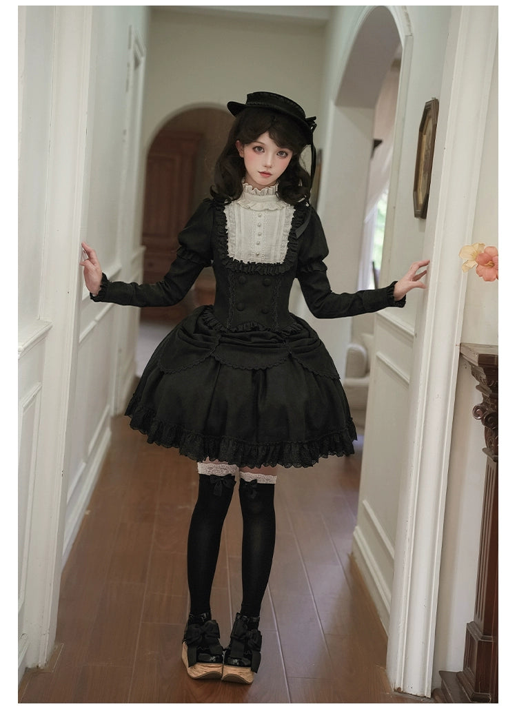 With PUJI - Fog City Time Difference - Classic Lolita SK & Blouse Suit 43989:790788