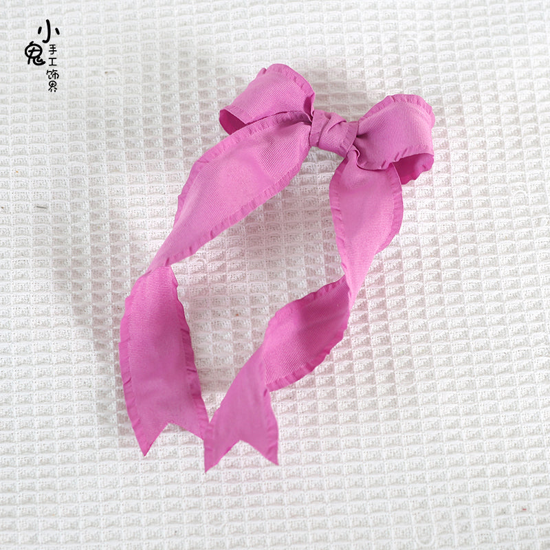 Xiaogui - Cosplay Double Ponytail Spiral Lolita Hair Clips purple rose (single one)