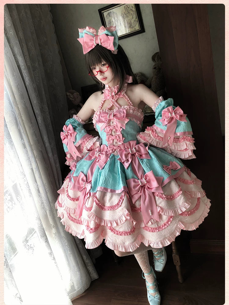 Sweetheart Petal - Sweet Lolita Hime Sleeves, Layered Ruffles