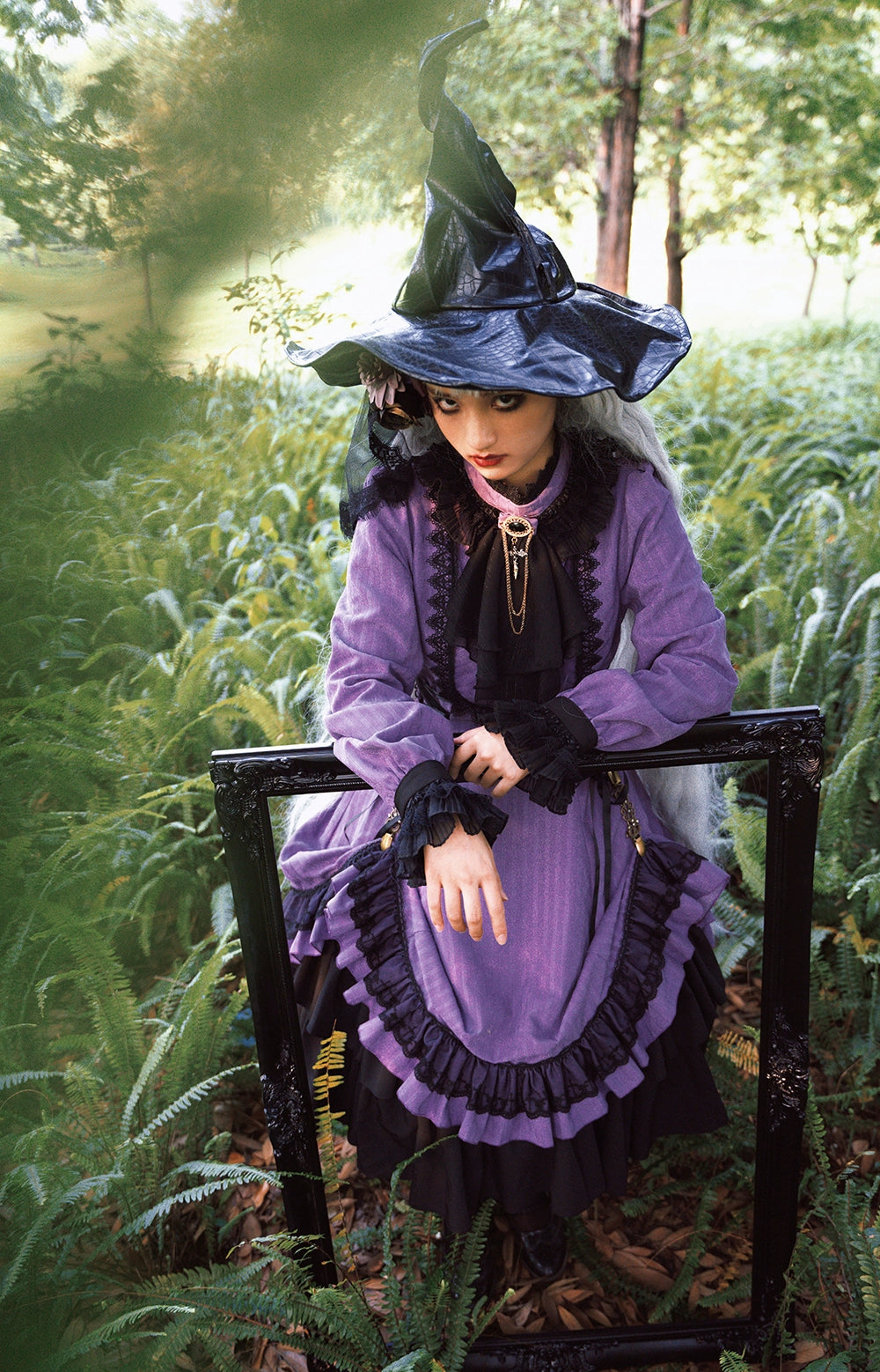 Miss Point - Perintz Manor - Gothic Lolita OP Long Sleeve Retro Lolita Dress 39904:642798