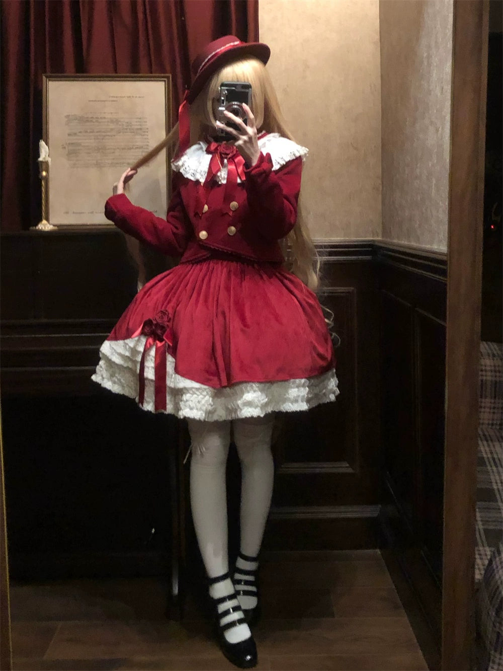 LeMiroir - Winter Solstice - Elegant Lolita Winter Short Coat & SK 44069:794250