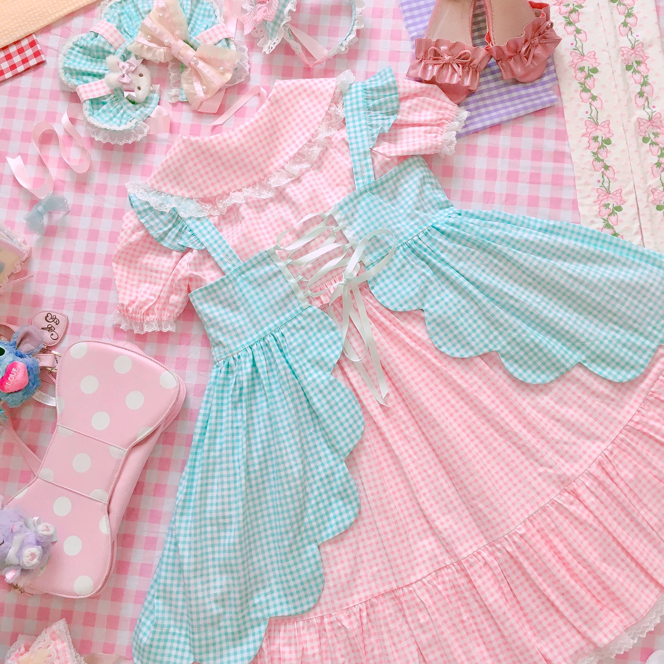 (BFM)Fluff Mollie~Bean Breakfast~Sweet Lolita Overskirt Daily Daily Petaled Skirt 33148:407546