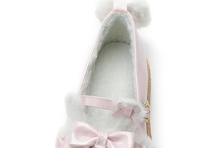 Fairy Godmother~Winter Girly Lolita Shoes Lolita Ankle Strap Shoes 32692:401906