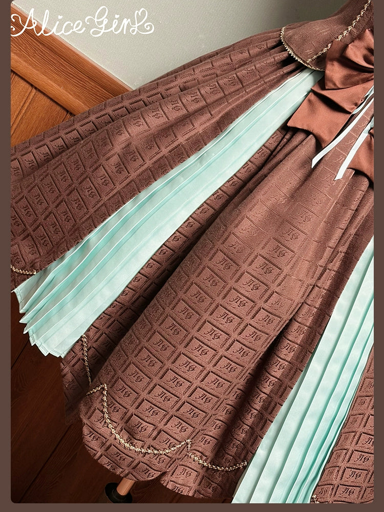 Alice Girl - Bear Chocolate Slab - Classic Lolita Slim Fit JSK & SK Dress 44309:804335