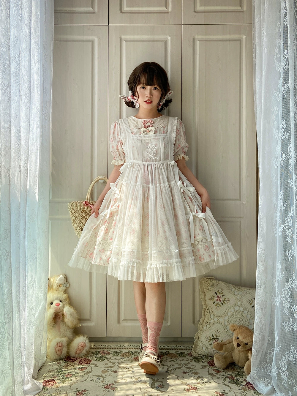 Miss Point~Customized Elegant Lolita OP Dress Cute Daily Girl Short Lolita Dress 35670:519678