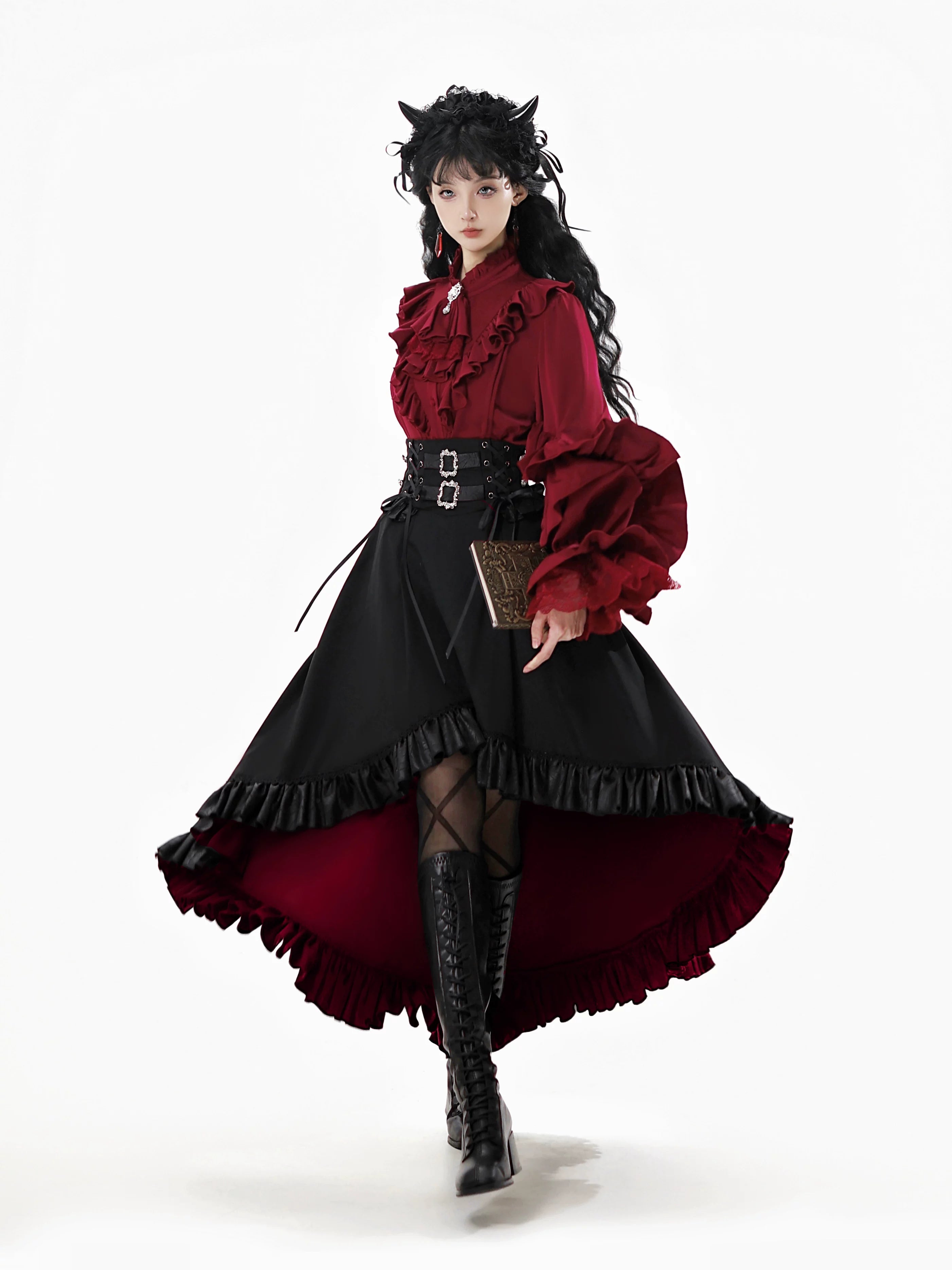 Night & Day Sonata SP - Ouji Lolita Satin Blouse Set, Shorts & Mermaid SK