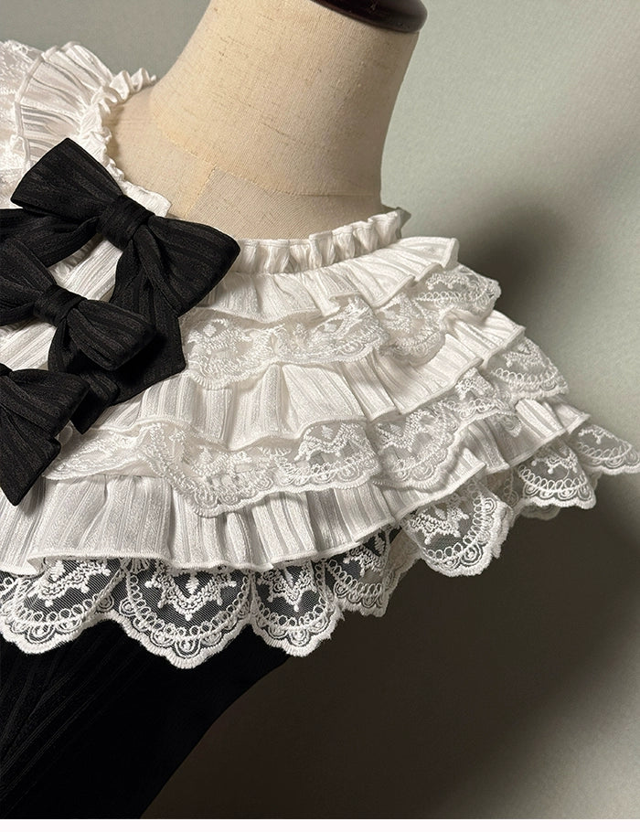 Alice Girl~Arrogant Miss~Sweet Lolita Jumper Dress with Tiered Lace Dress 41484:699464