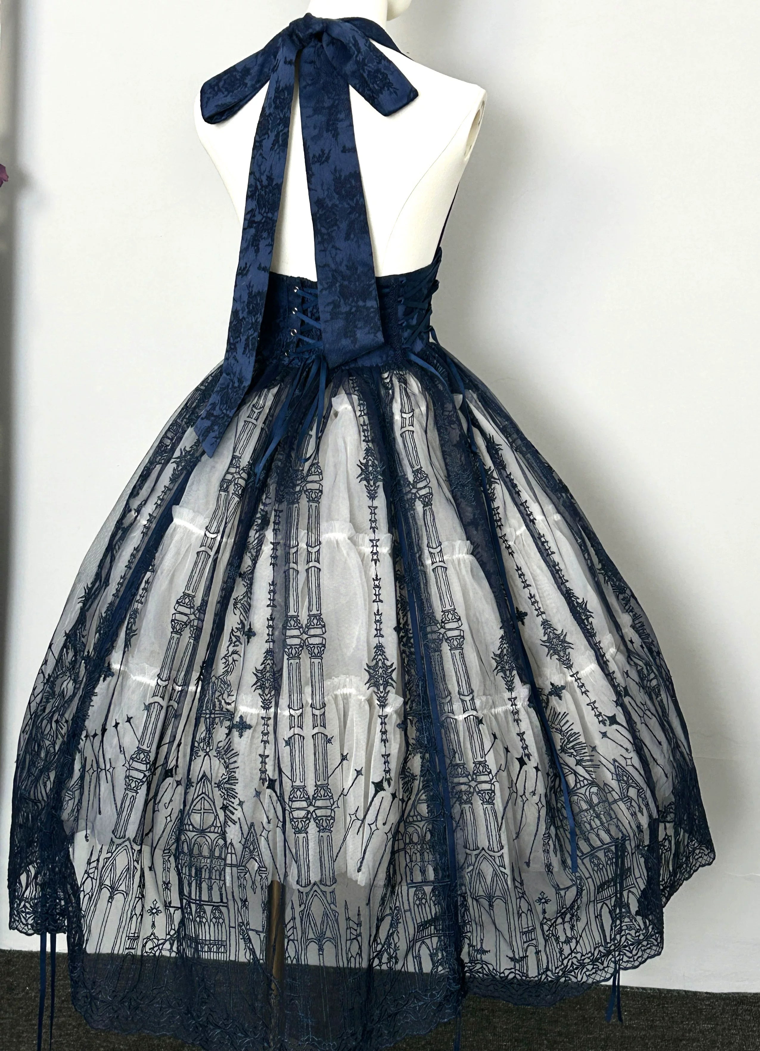 Dragon Bone Cemetery - Mesh Gothic Lolita Skirt, Boning Corset (L M S) 44493:811339