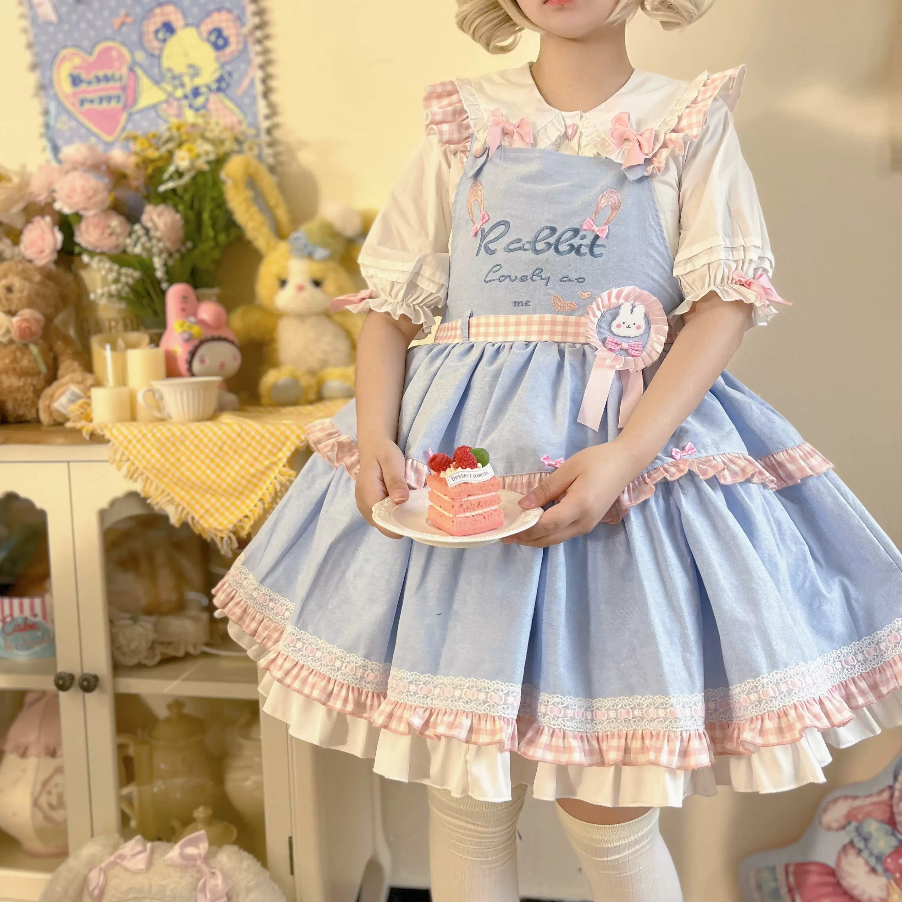 Cute Rabbit - Sweet Lolita Short Sleeve Shirt, Bunny Ears