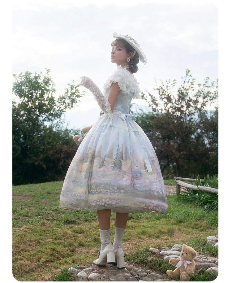 Summer Fairy - IP Collab Sweet Lolita Jumper Dress Flutter Sleeves OP