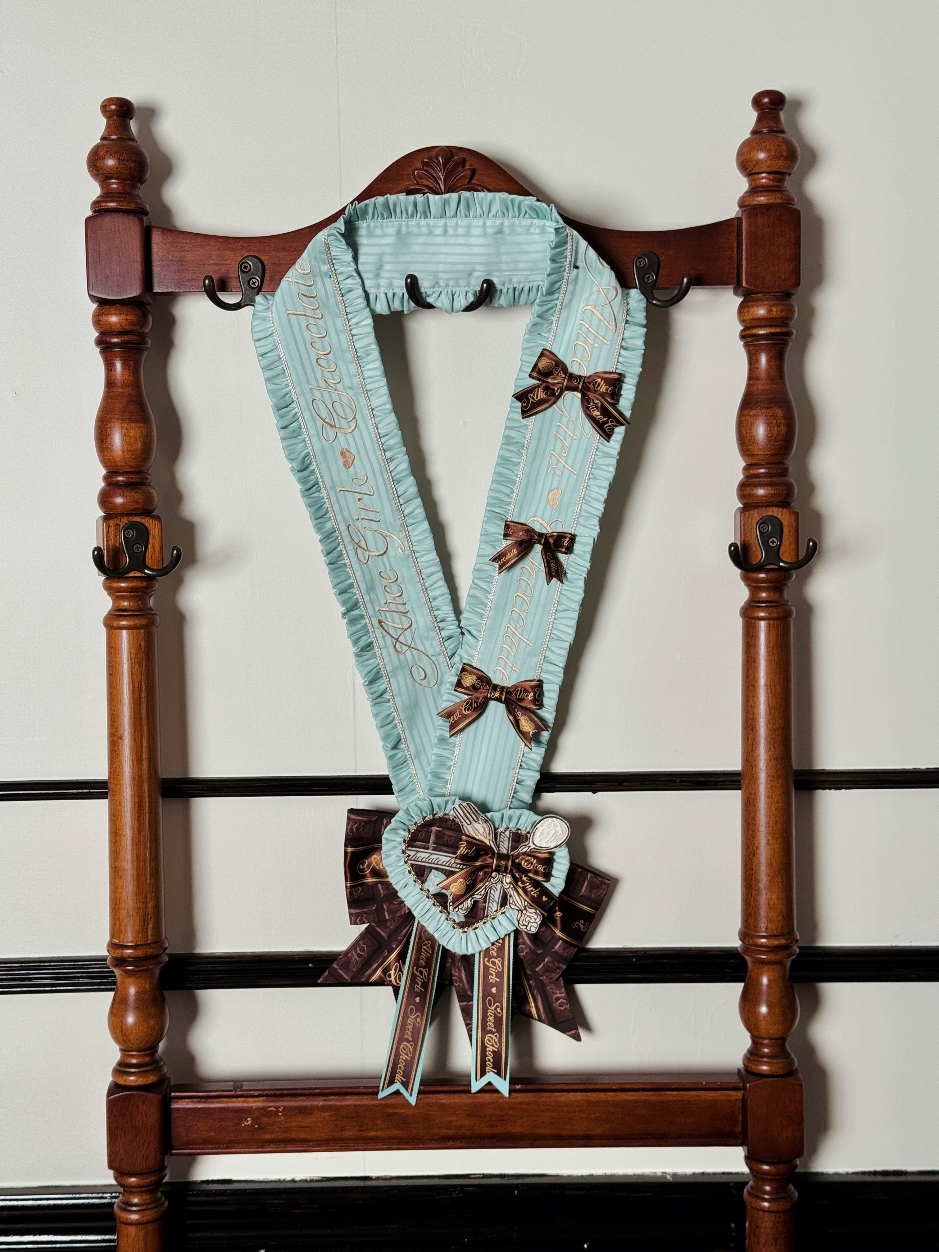 Alice Girl - Bear Chocolate Bar - Kawaii Lolita Headdress Set A Sash Set