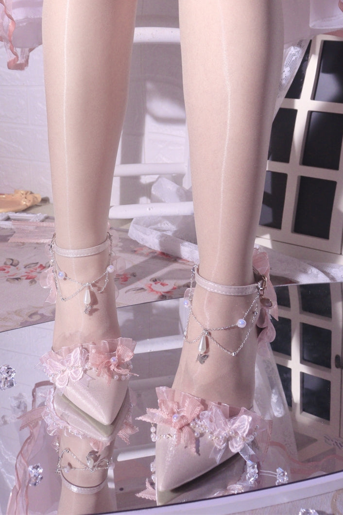 Ximeng Lolita~Deep Sea Hospital~Plus Size Wedding Lolita Bridal Shoes Customized Heels 42696:749729