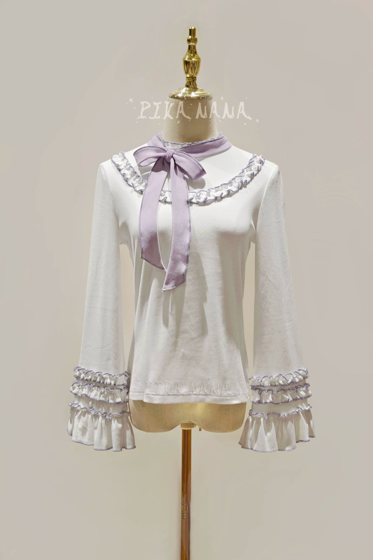 Fruit Tart - Autumn Sweet Lolita Long Sleeve Blouse, Ruffle Detail (L M) 45972:869994