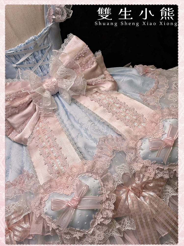 Shuang Sheng Xiao Xiong - Heart of Love - Sweet Lolita Wedding JSK, Bow Details 44306:803202