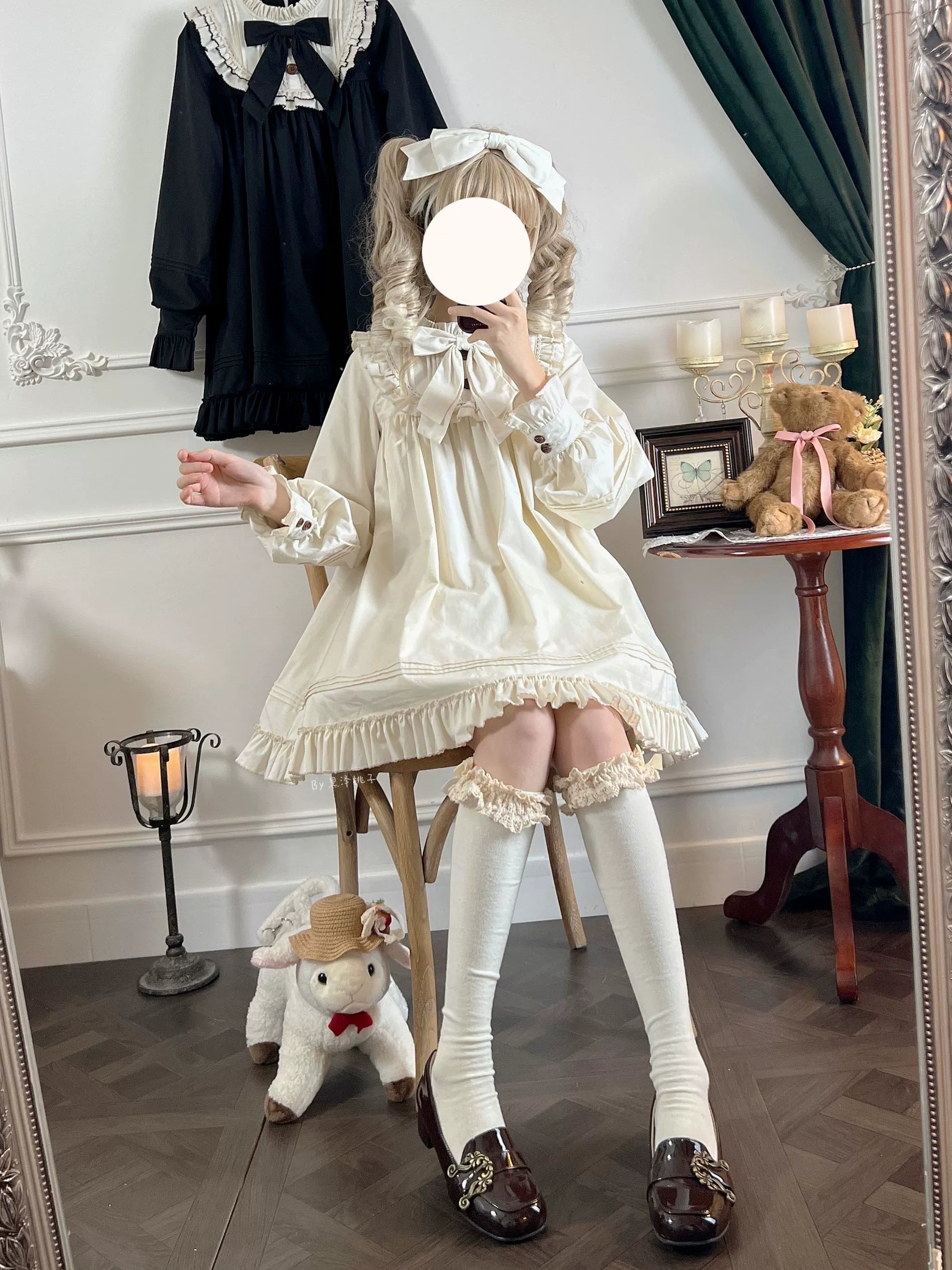Uncle's Workshop - Lullaby - Cotton Lolita OP Dress Kawaii Lolita Bloomers 34608:463450