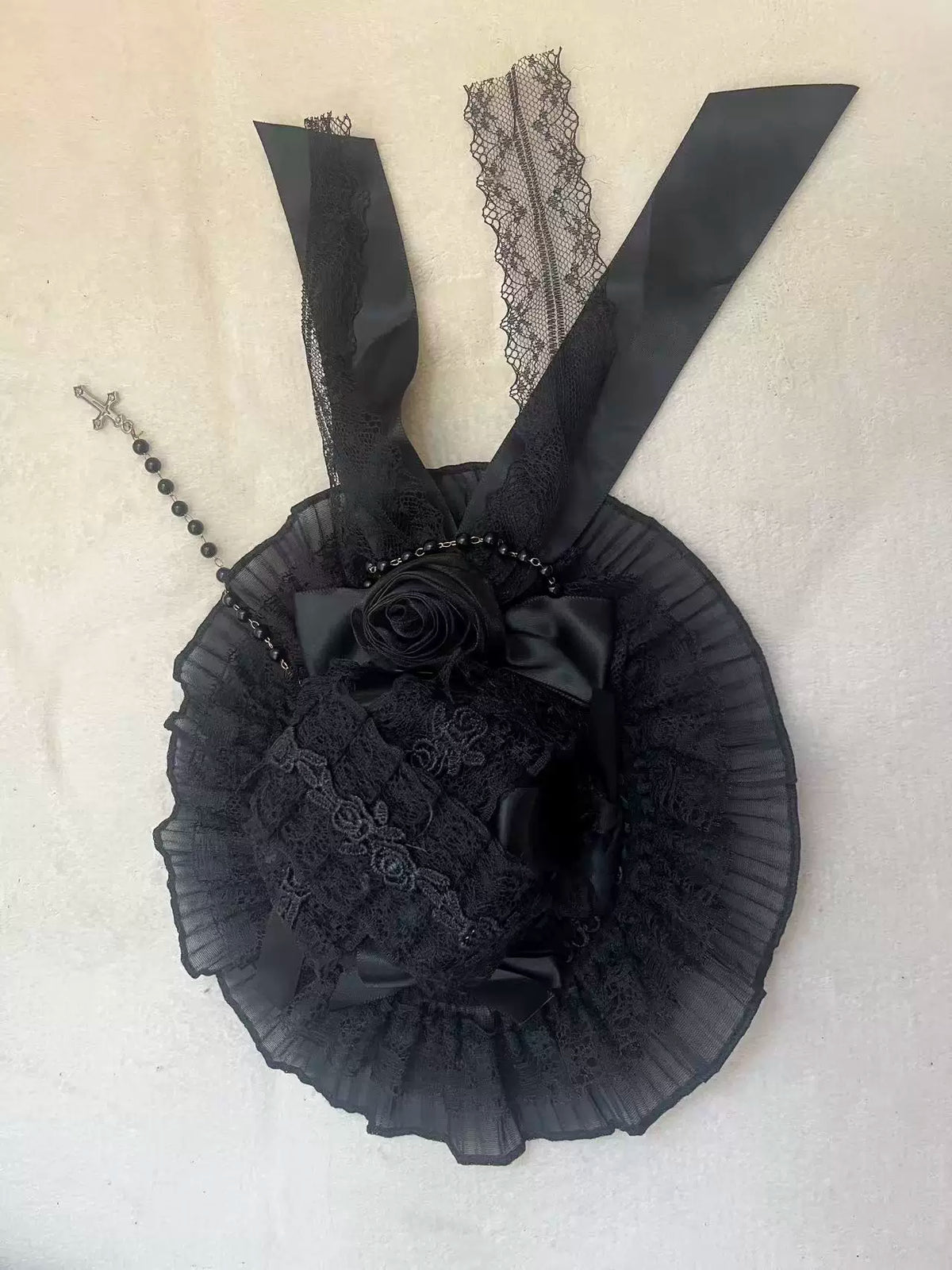 Star Remains Prayer - Elegant Gothic Lolita JSK & OP Dress Set, Cross & Moon Prints (L M S XL) 46014:872476