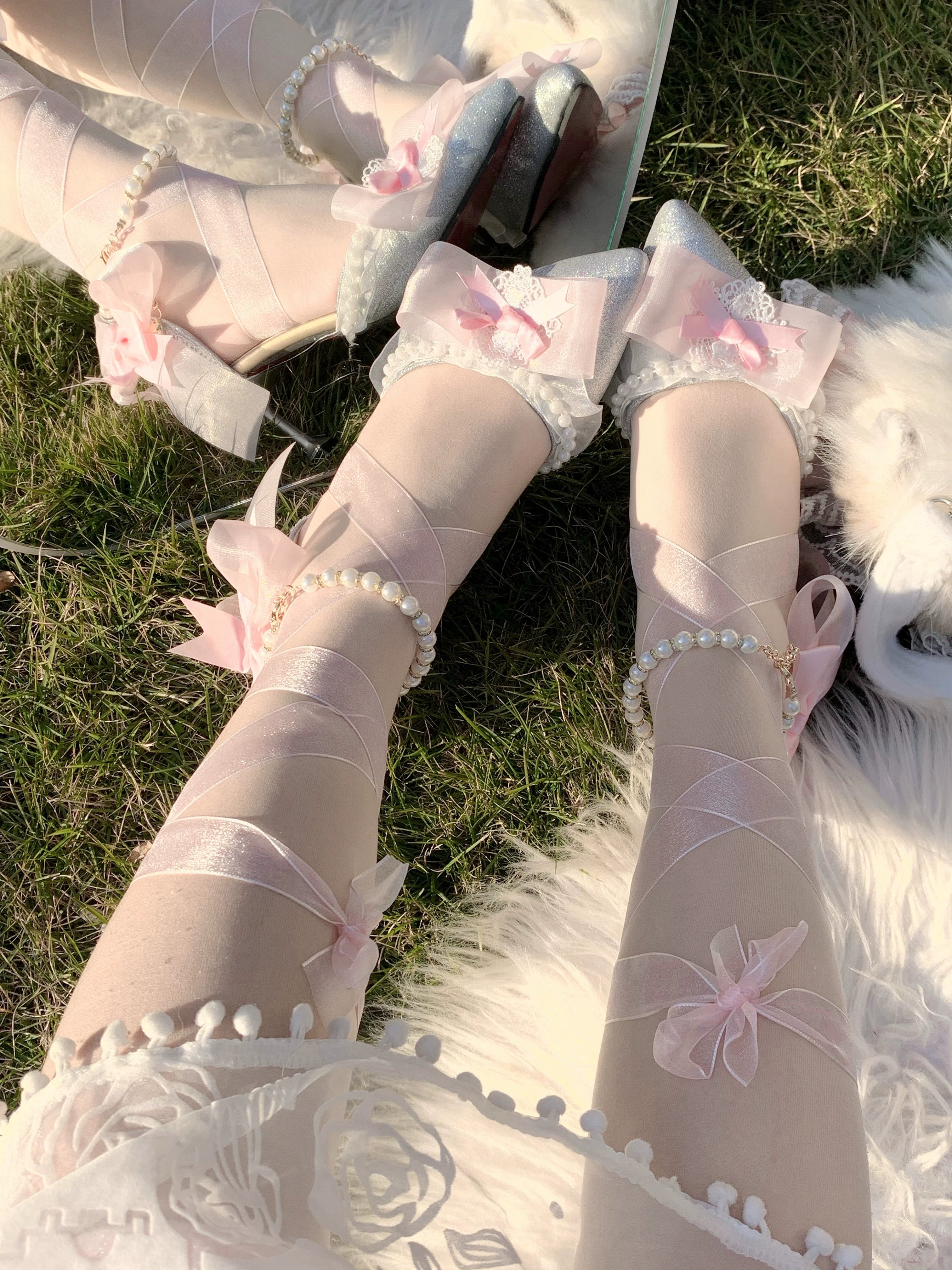 Soft Sheer Dance - Sweet Lolita Heel Shoes, Sheer Straps (35 36 37 38 39 40 41 42) 44911:827612